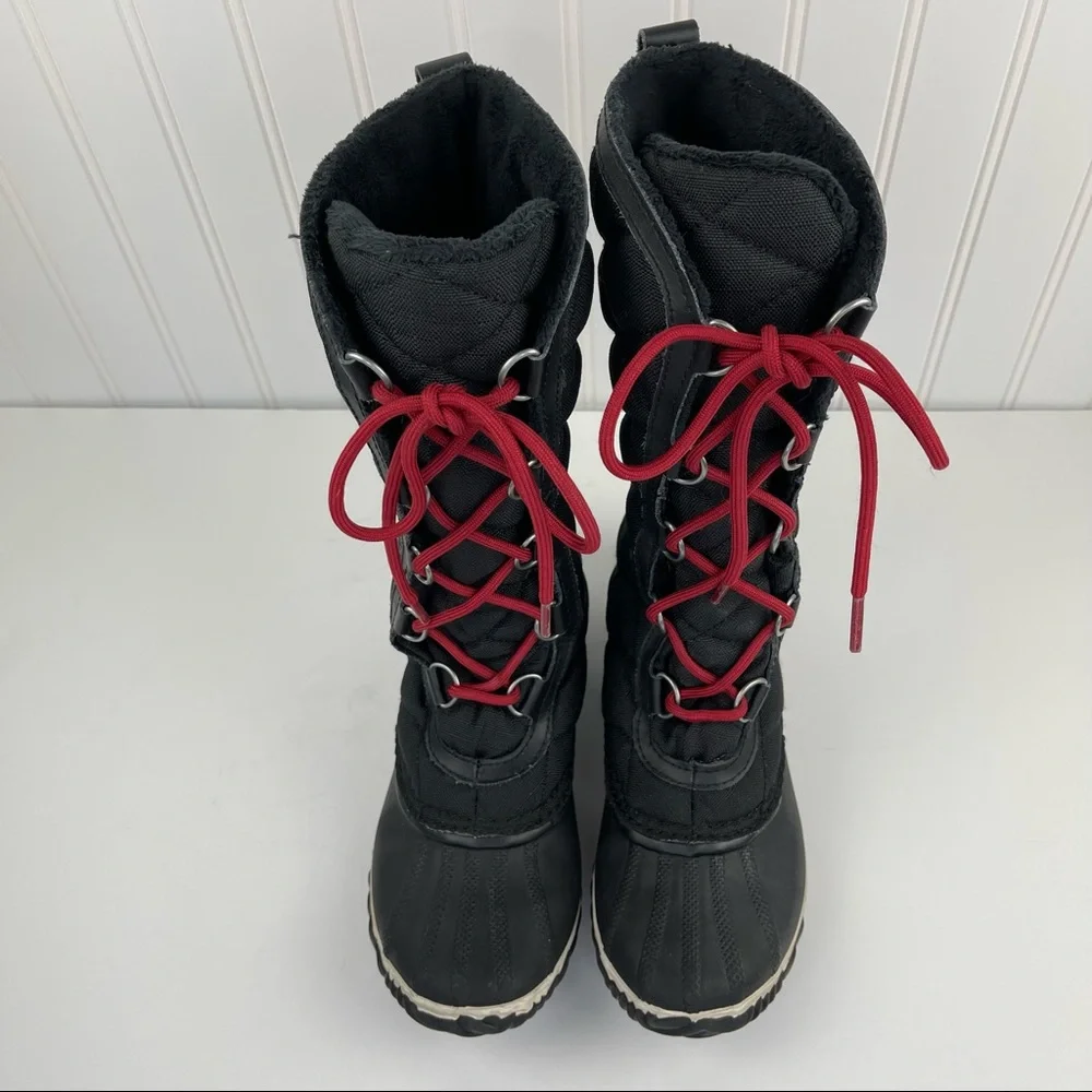 Sorel Out N About Tall Quilted Duck Boots Black Size 7.5
